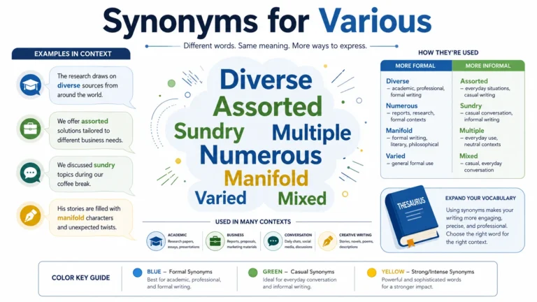 synonyms for various