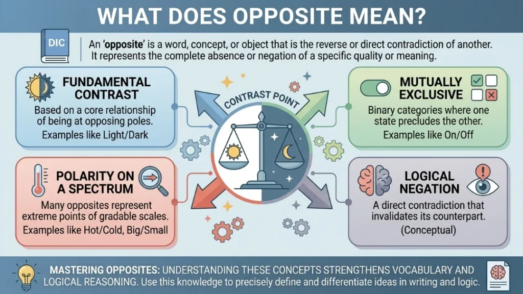 What Does Opposite Mean