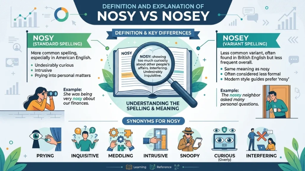Definition and explanation of nosey or nosy