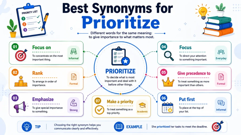 Best Synonyms for Prioritize