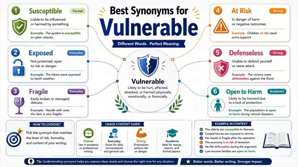 Best Synonyms for Vulnerable