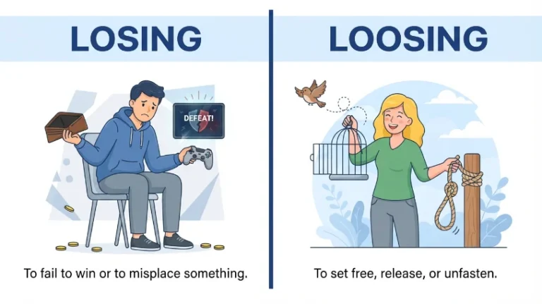 loosing or losing