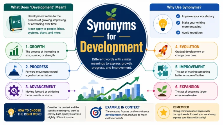 Synonyms for development