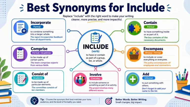 synonyms for include