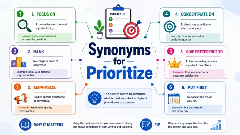 Synonyms for prioritize