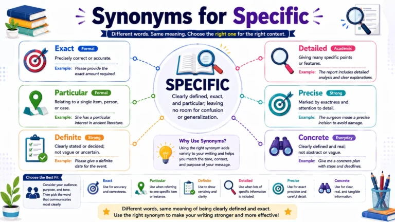 Synonyms for specific