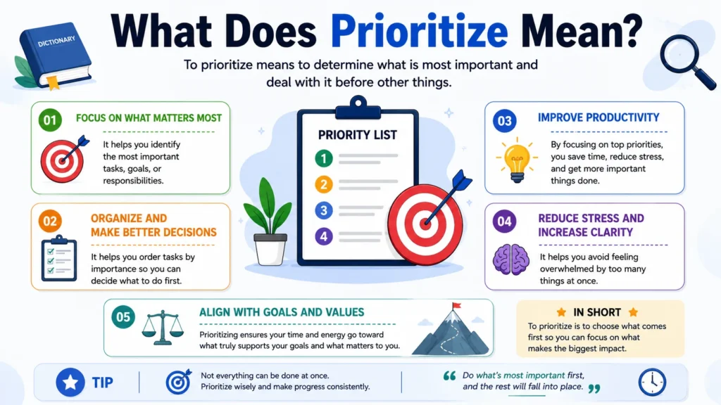 What Does Prioritize Mean
