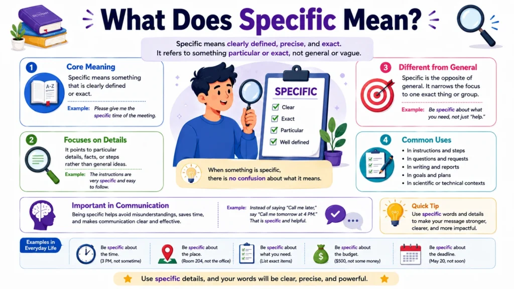 What Does Specific Mean