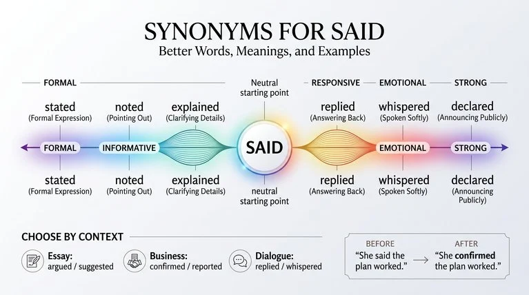 Synonyms for Said