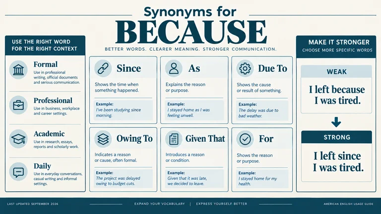 synonyms for because