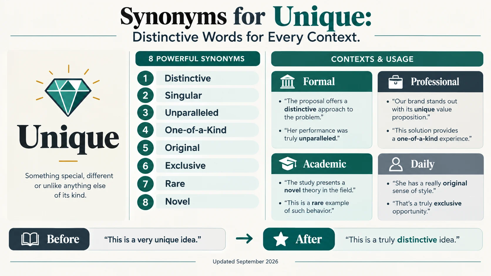 synonyms for unique