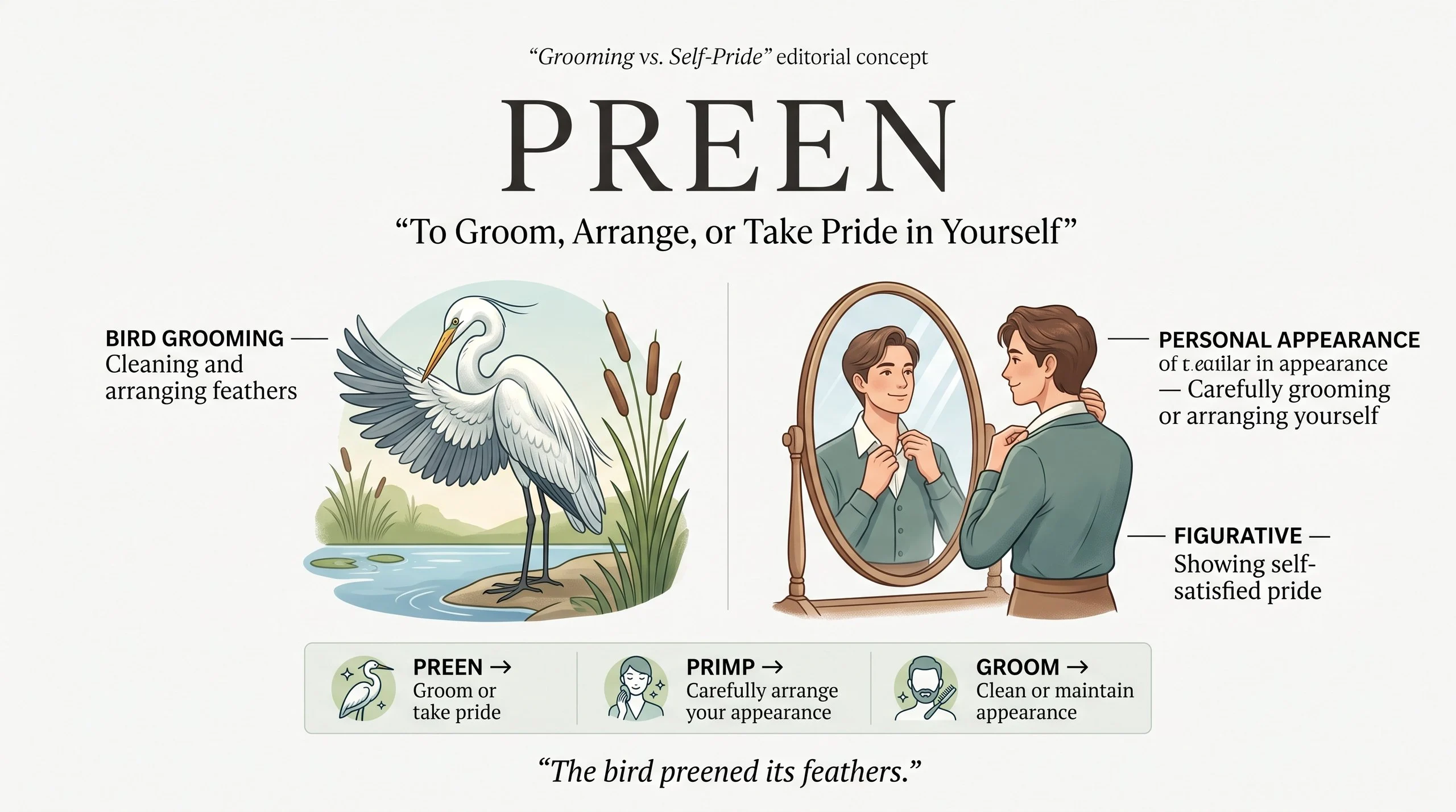 Preen Meaning