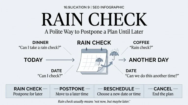 Rain Check Meaning