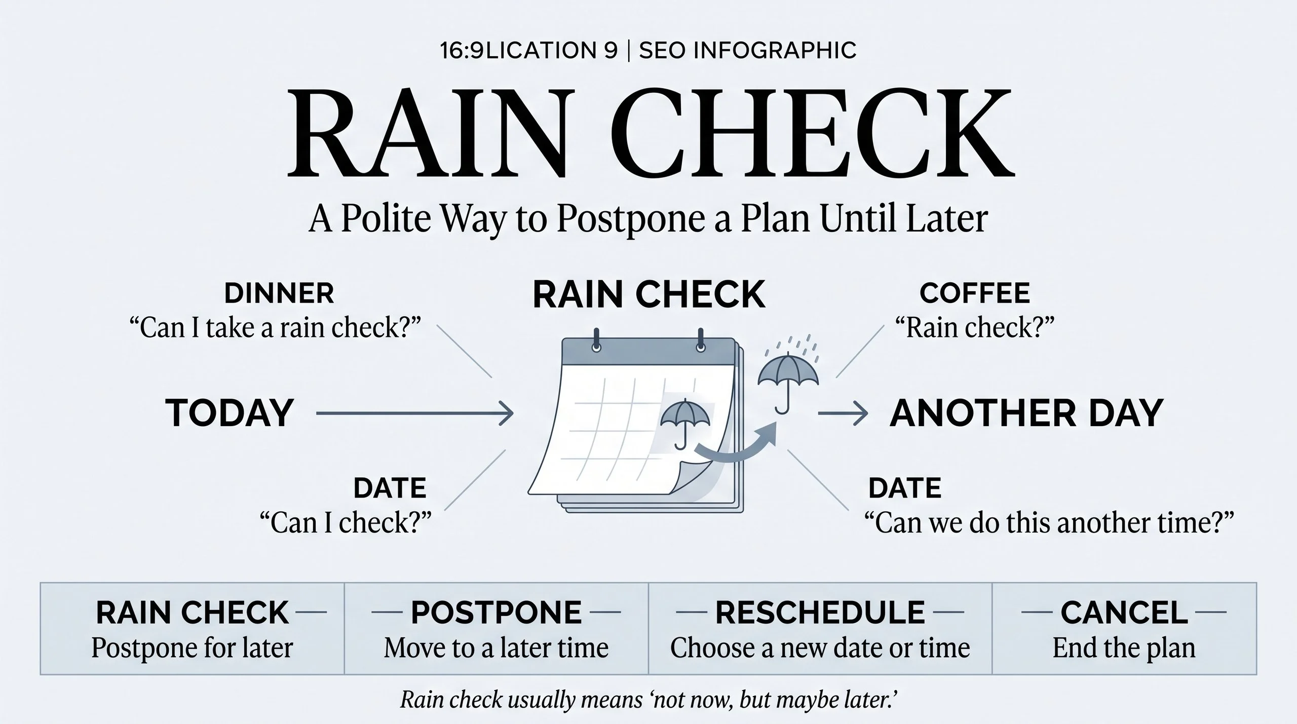 Rain Check Meaning